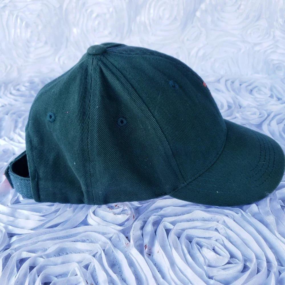 Vintage Miami Hurricanes Snapback Adjustable Youth Hat Green Embroidery Mascot